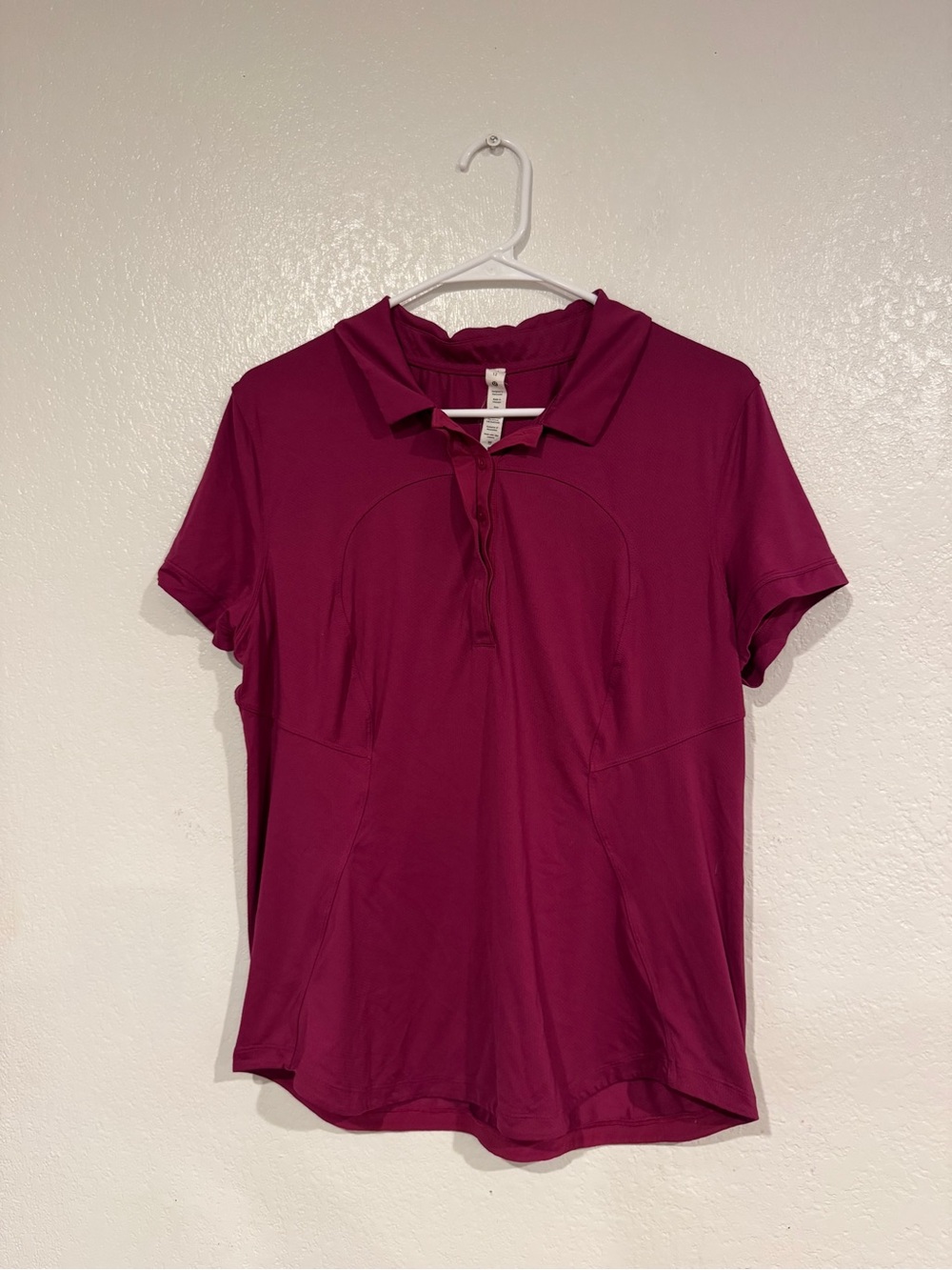 lululemon athletica Men's Short Sleeve Polo in Deep Magenta